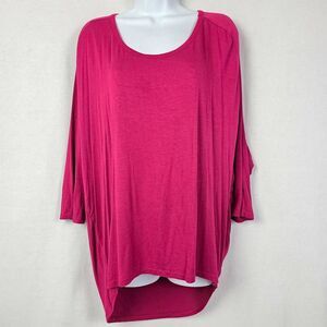 Studio Y Pink Open Back Top L Flow Tunic